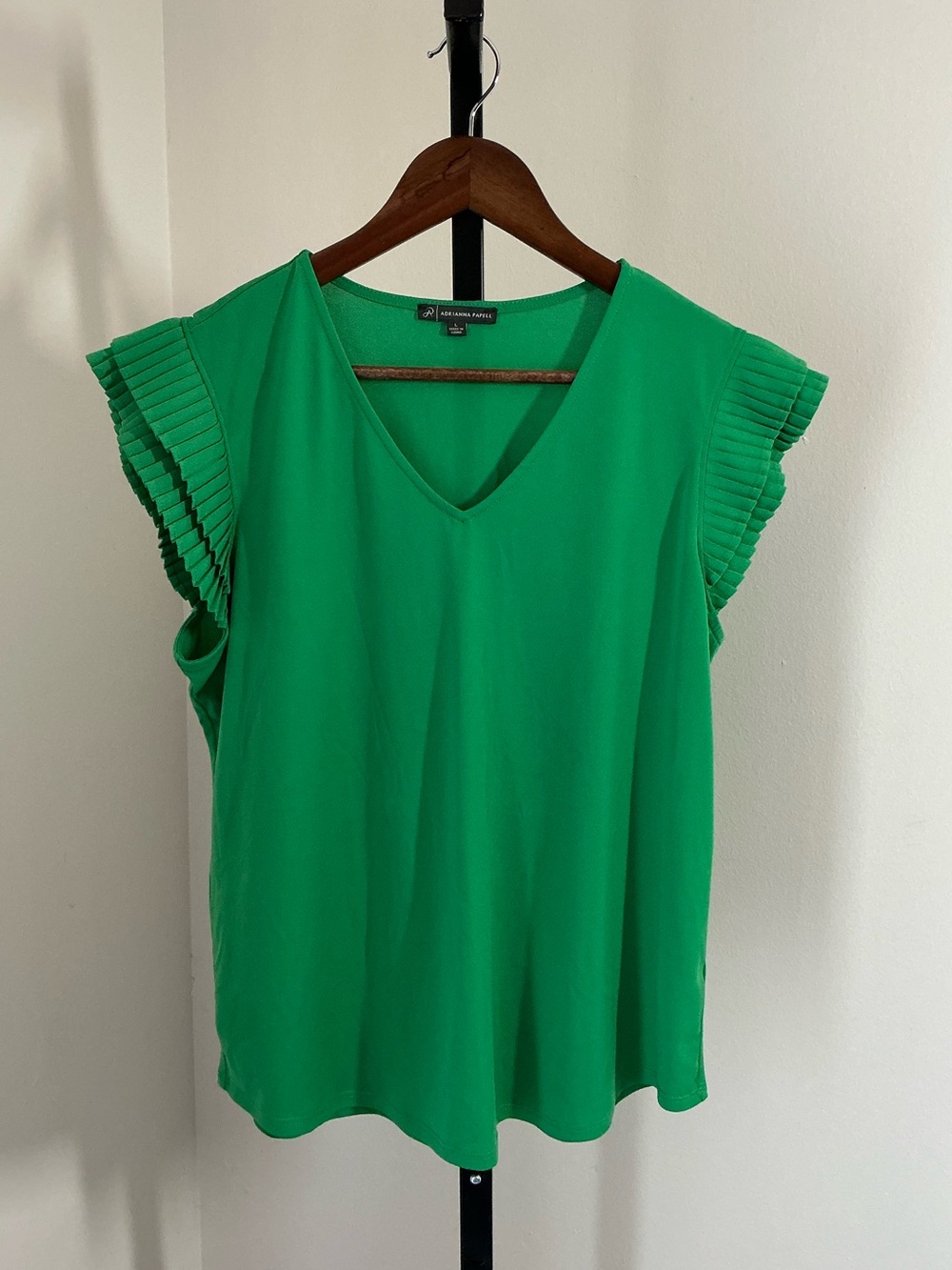 Adrianna Papell |  V-Neck Ruffle Sleeves Top